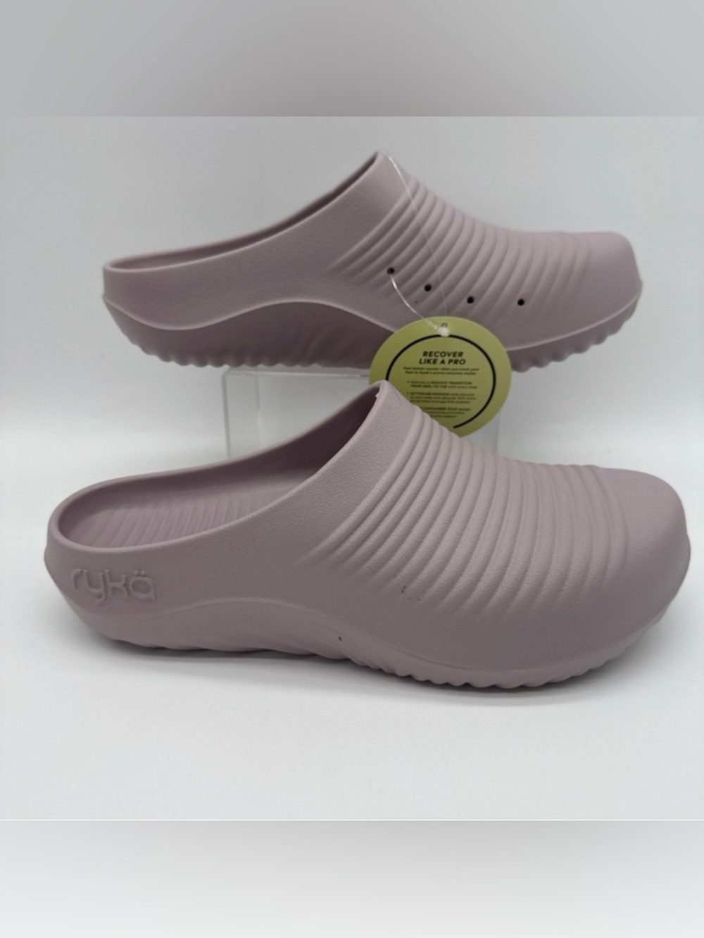 Ryka Echo Recovery Molded Clog Slide Sandals Restore Purple Lilac New Size 12M